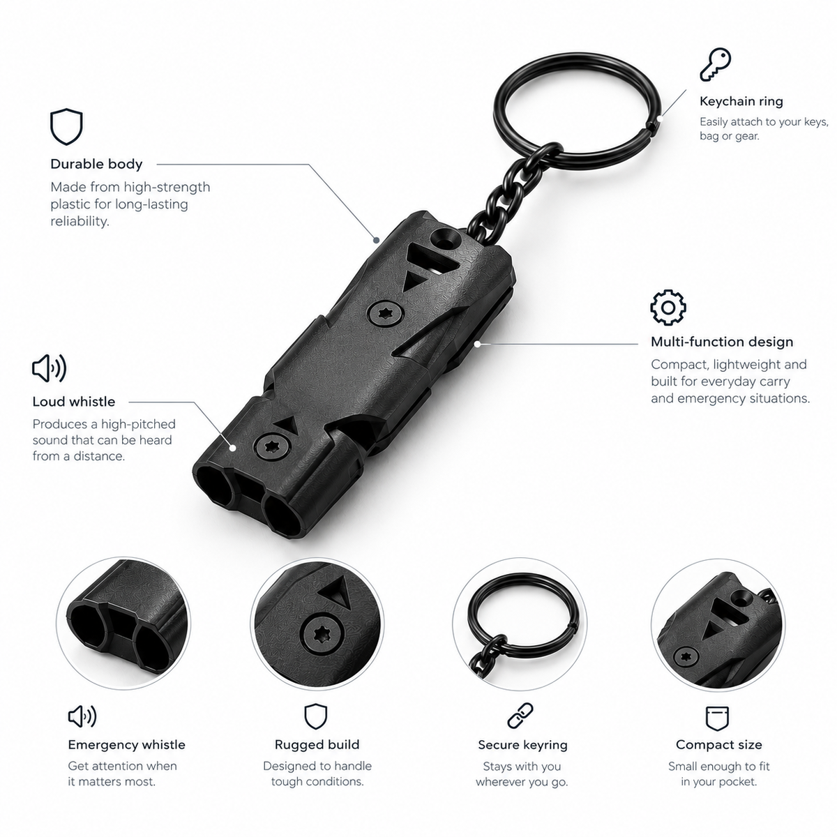 Emergency Survival High Decibel Whistle